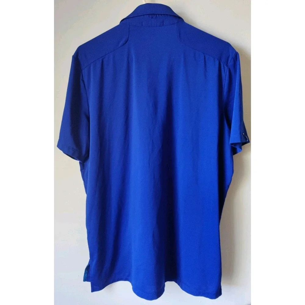 RLX Ralph Lauren‎ Men's Polo Shirt Royal Blue Golf Shirt Sleeve Size Large